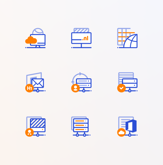 Hosted icon design